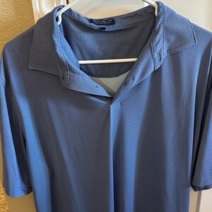 Peter Millar Crown Crafted Textured Blue Polo Shirt